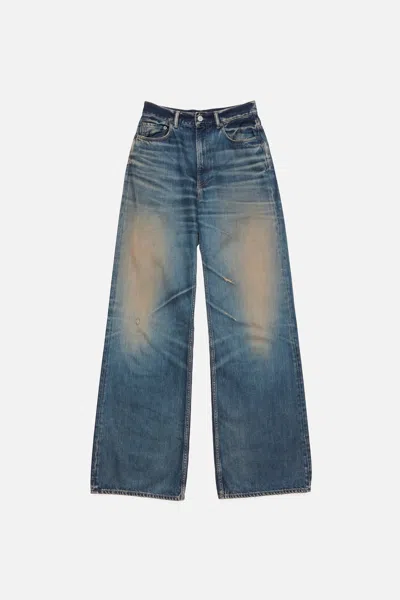 Acne Studios 2023 Rocka Low Waist Wide Jeans In Blue