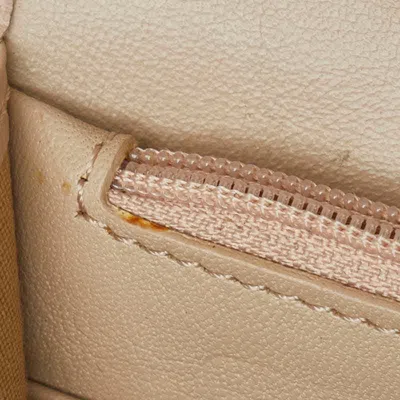Pre-owned Jimmy Choo Beige Leather Long Wallet (bi-fold) ()