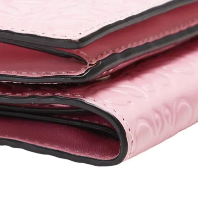 Pre-owned Loewe Pink Leather Wallet (tri-fold) ()