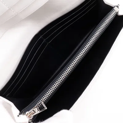 Pre-owned Loewe Repeat White Leather Long Wallet (bi-fold) ()