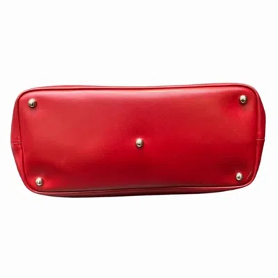 Pre-owned Longchamp Red Color Leather Shoulder Bag Tote Bag ()