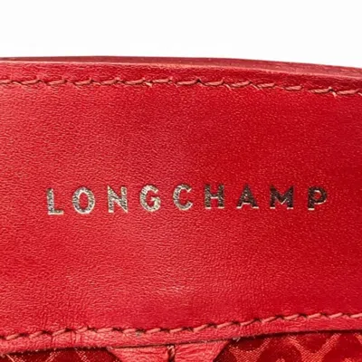 Pre-owned Longchamp Red Color Leather Shoulder Bag Tote Bag ()