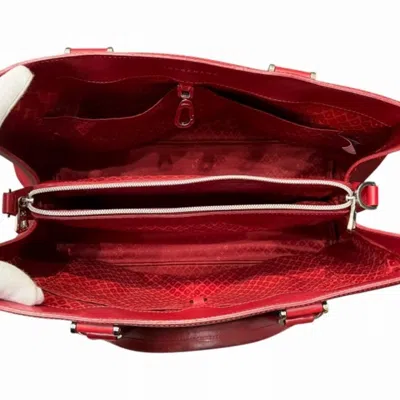 Pre-owned Longchamp Red Color Leather Shoulder Bag Tote Bag ()