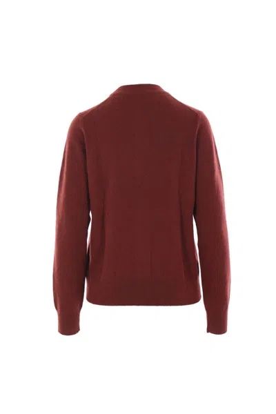 Burberry Ekd Cashmere Cardigan In Red