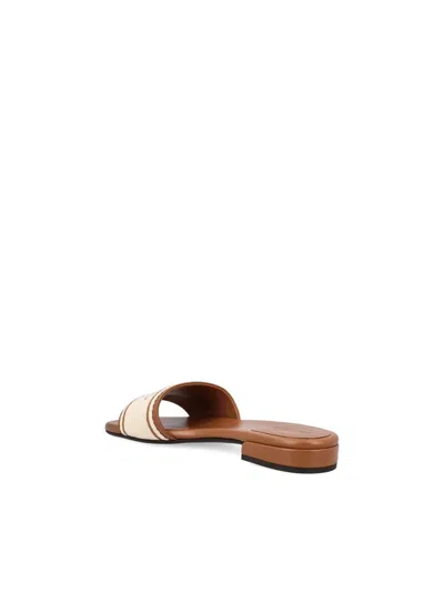 Jimmy Choo Joa Leather Flat Sandals With Round Toe