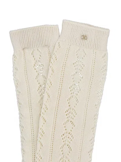 Valentino Perforated Cotton Socks With V-logo