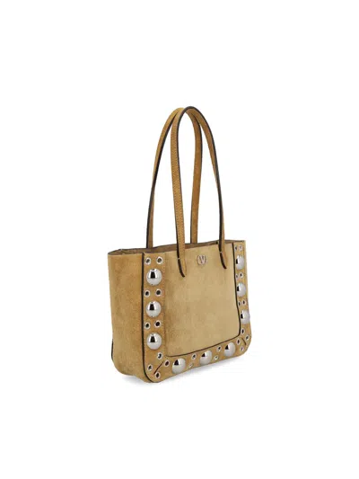 Valentino Garavani Nellcote Mini Suede Leather Tote Bag In Nude