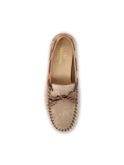 Valentino Palm Avenue Suede And Leather Loafers