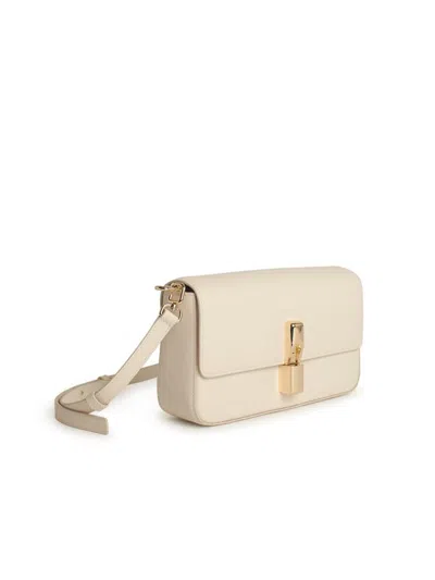Furla 'iris' Small Cream Leather Crossbody Bag