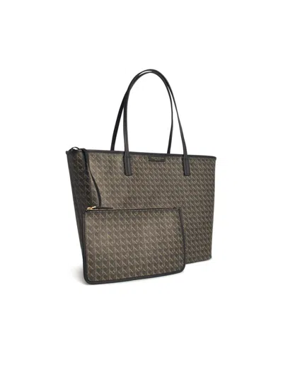 Tory Burch Ever-ready' Large Shopping Bag In Black Fabric