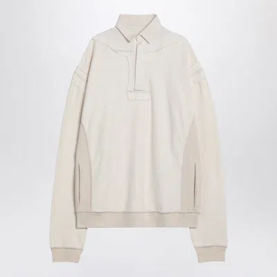Maison Margiela Distressed-effect Ecru Sweatshirt Men
