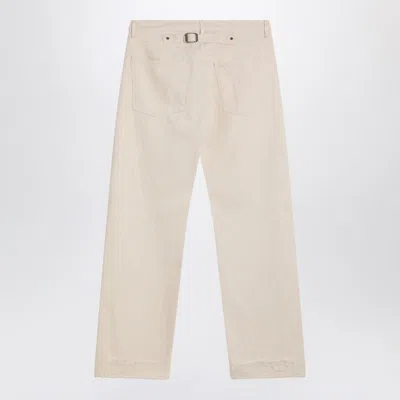 Maison Margiela Ecru Cotton Trousers