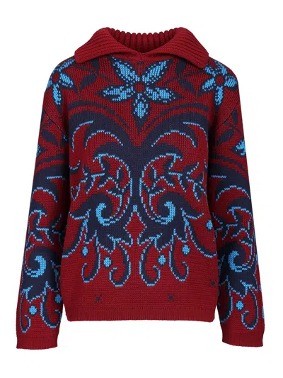 Etro Chunky Knitwer With Shawl Collar Knitwear Multicolor