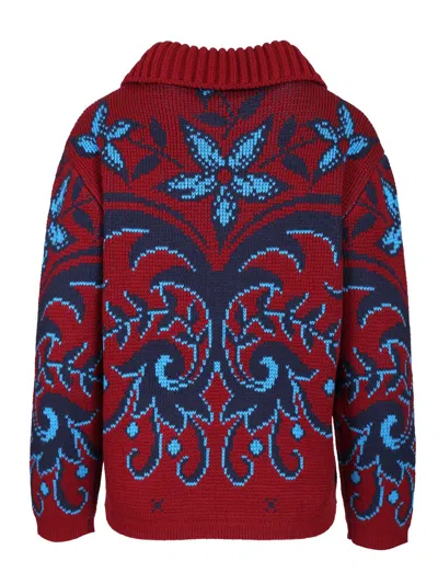 Etro Chunky Knitwer With Shawl Collar Knitwear Multicolor