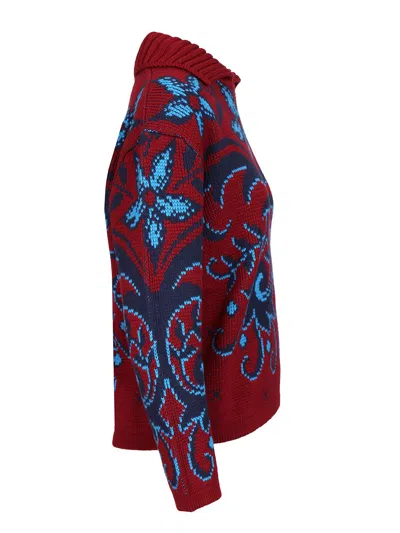 Etro Chunky Knitwer With Shawl Collar Knitwear Multicolor