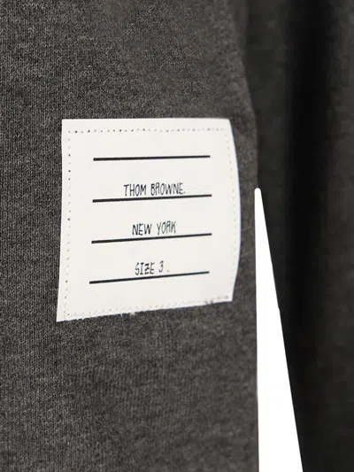 Thom Browne Ribbed Crewneck Sweater Striped Sleeves In Blue