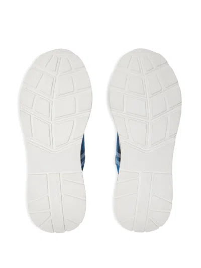 Burberry New Regis Vintage Check Sneakers In Blue