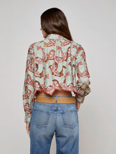 L Agence Akemi Cropped Button-front Shirt