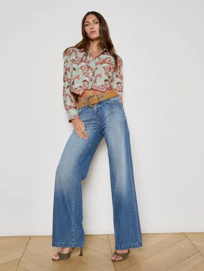 L Agence Akemi Cropped Button-front Shirt