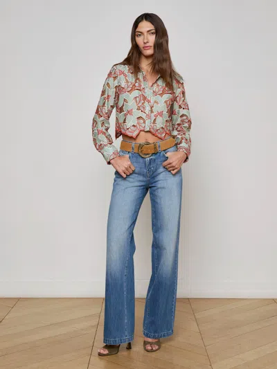 L Agence Akemi Cropped Button-front Shirt