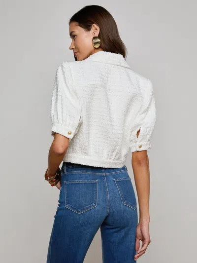 L Agence Cove Cropped Tweed Jacket