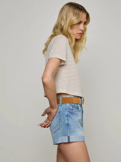 L'agence Jazzy Cuffed Denim Short