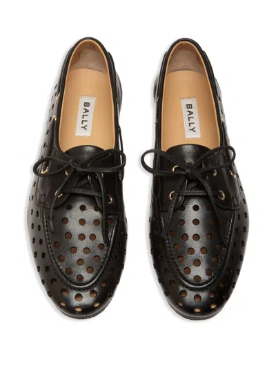 Bally Parcy Fo Loafers In Black Leather In Black
