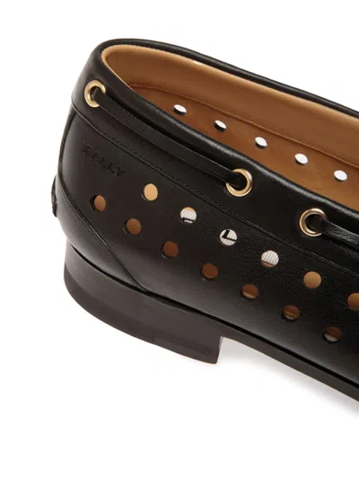 Bally Parcy Fo Loafers In Black Leather In Black