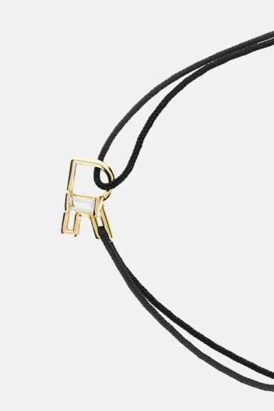 Aliita Letter R Bracelet In Black