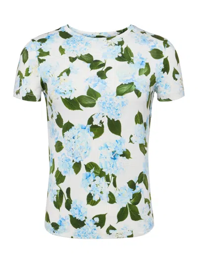L Agence Ressi Short-sleeve Hydrangea Tee