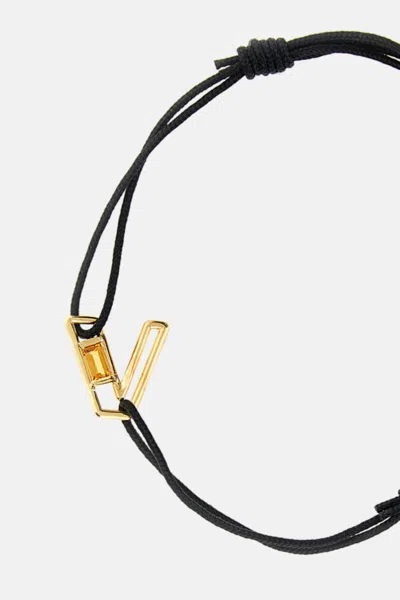 Aliita Letra V Ct Bracelet In Black