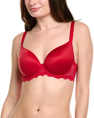 Simone Perele Caresse 3d Plunge Bra In Red