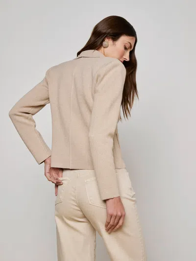L Agence Sofia Knit Blazer In Neutral