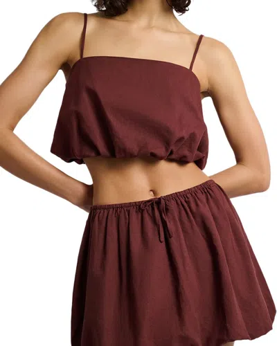 Onia Air Linen Bubble Crop Top