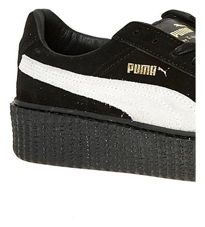 Shop Puma Fenty X  Suede Creepers In Rihanna Black White