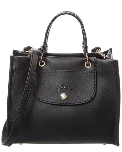 Longchamp Cabas Small Leather Handbag In Black