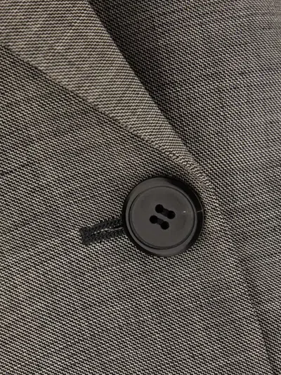 Prada Grey Wool Blazer In Animal Print