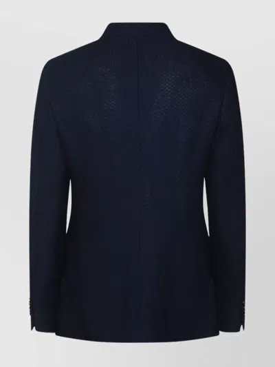 Etro Tailored Single-breasted Blazer With Notch Lapel In Blue