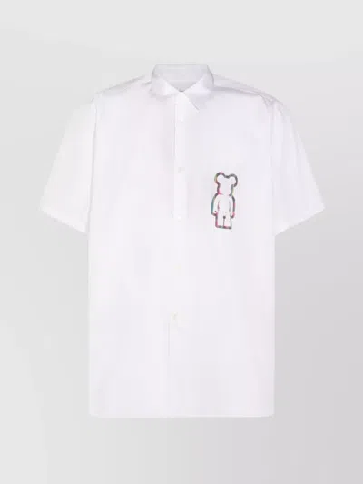 Comme Des Garçons Casual Shirt With Button-down Collar And Embroidered Detail