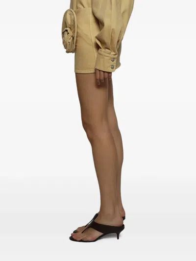 Magda Butrym Mini Length Wrap Detail Skirt In Yellow