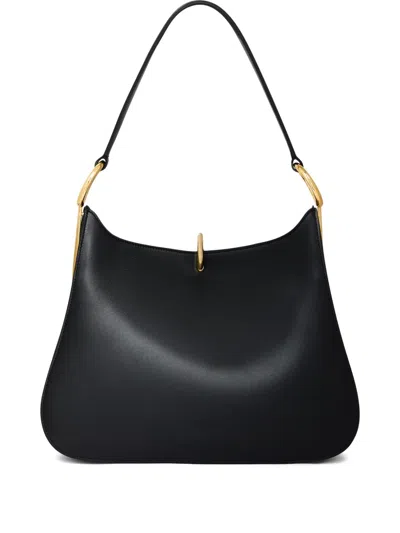 Rabanne Large Ring Shoulder Bag In Black