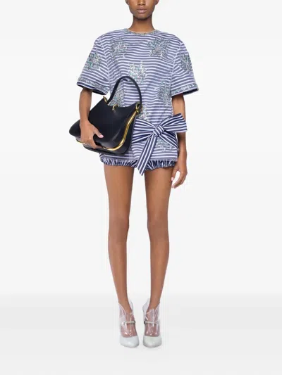 Rabanne Large Ring Shoulder Bag In Black