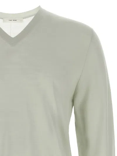 The Row 'dimarco' V-neck Ribbed Sweater With Long Sleeves