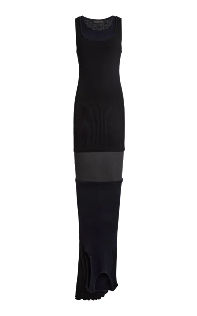 Balenciaga Women Upside Down Long Dress In Multi