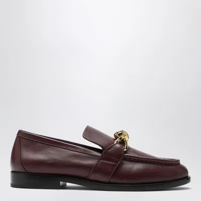 Bottega Veneta Barolo Brown Leather Astair Metallic Knot Loafer In Brown