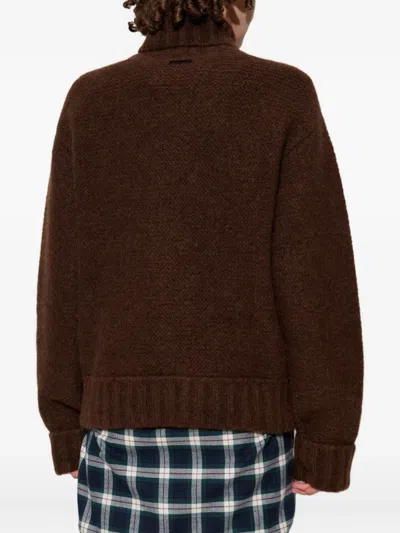 Dsquared2 Dsquared Brown Stretch Alpaca Blend Sweater In Brown