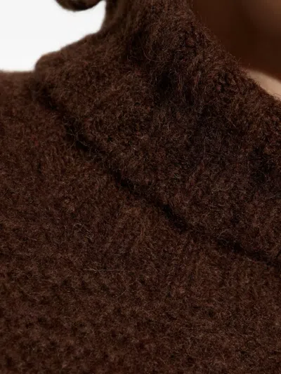 Dsquared2 Dsquared Brown Stretch Alpaca Blend Sweater In Brown