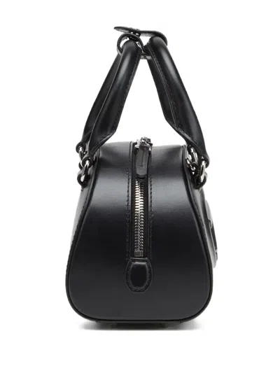Diesel 1dr Dome-leather Bowling Bag In Black