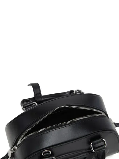 Diesel 1dr Dome-leather Bowling Bag In Black