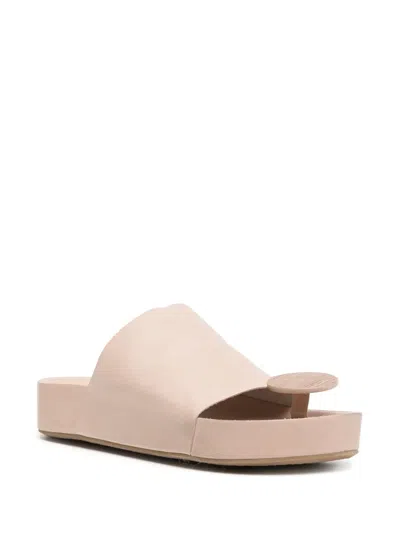 Uma Wang Leather Sandals In Pink